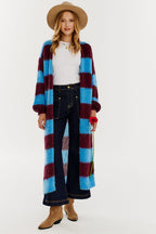 Lange Vest in Midnight Merlot
