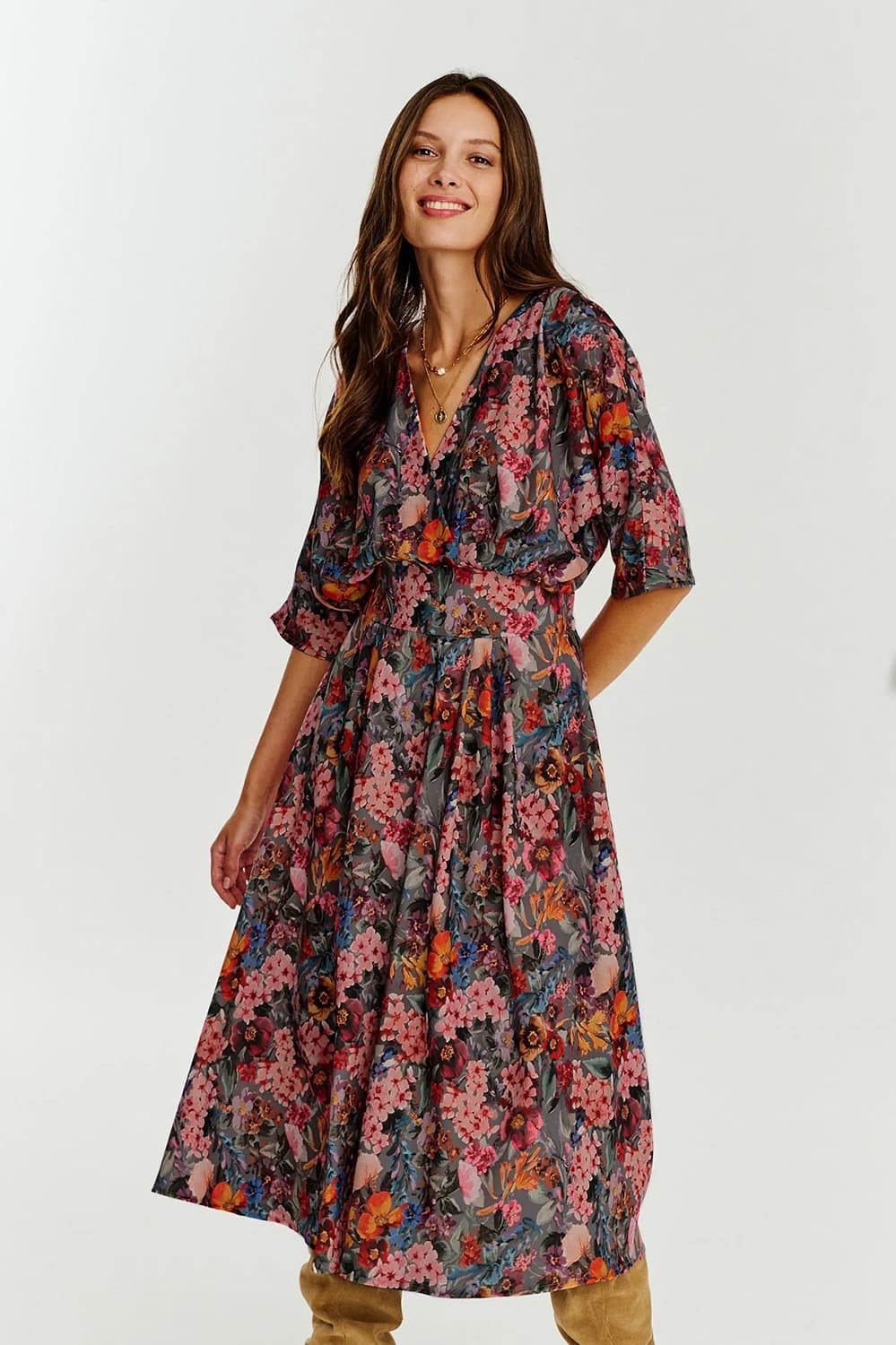 Rochie midi Floral Sweetness