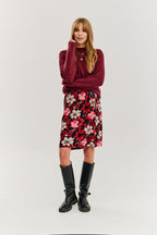 Burgundy Bliss Halber Rollkragenpullover