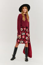 Burgundy Bliss Halber Rollkragenpullover