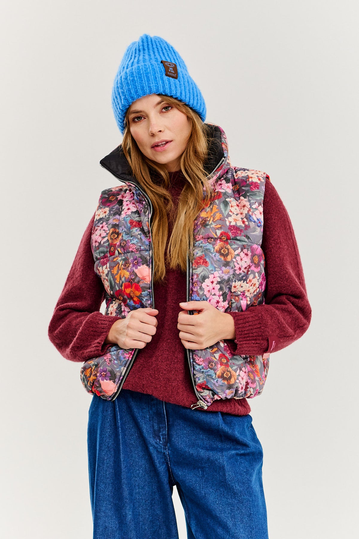 Burgundy Bliss Halber Rollkragenpullover