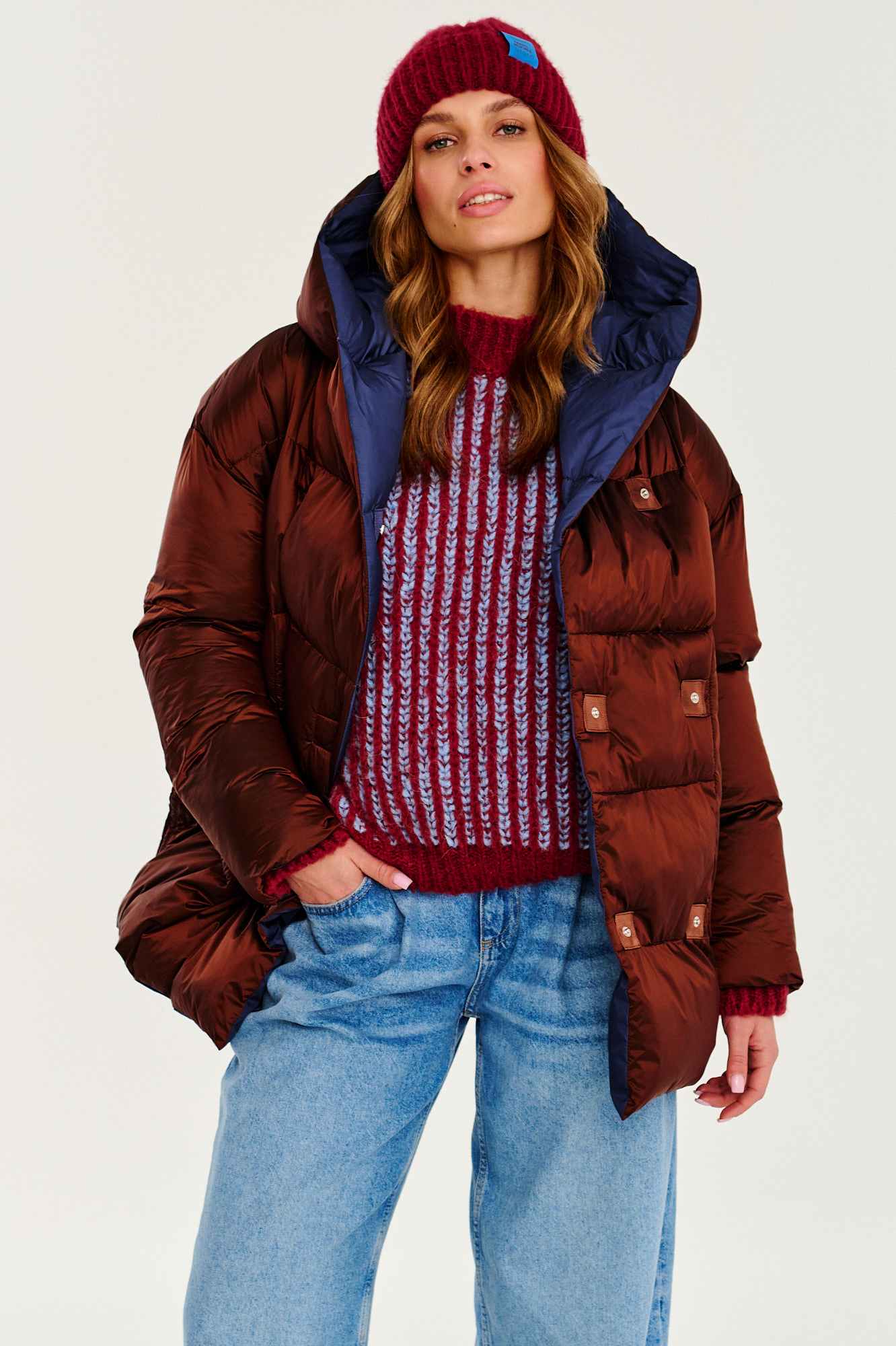 Alaska Cinnamon Cloud double-sided winter jacket – NAOKO-STORE.com