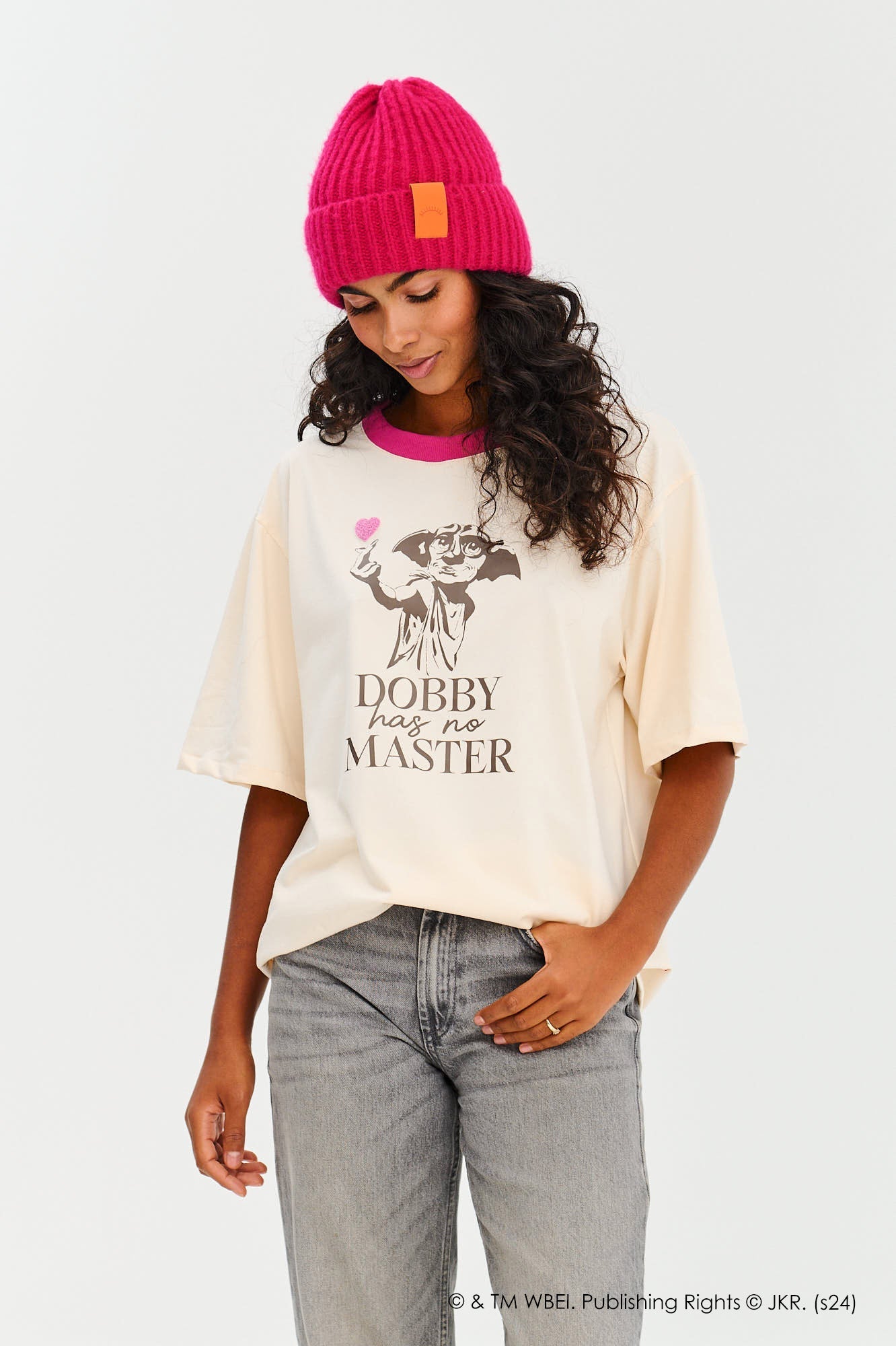 Maglietta Donna Harry Potter Dobby – Nero, Slim Fit, 100% Cotone, Taglia XL