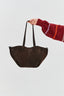 Chocolate Glow leather shopper bag
