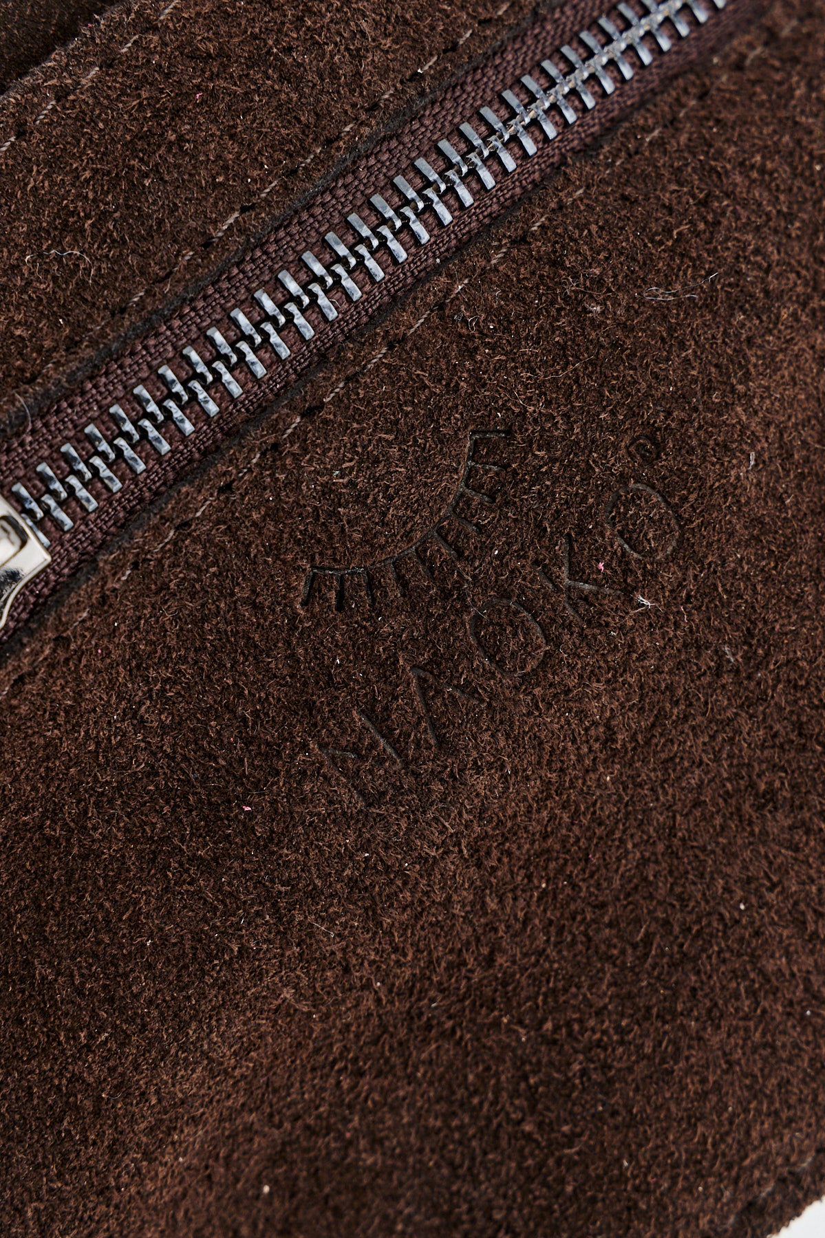 Chocolate Glow leather shopper bag