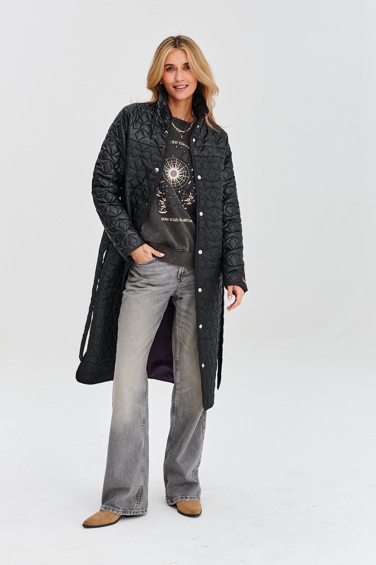 Galactic Whisper quilted coat