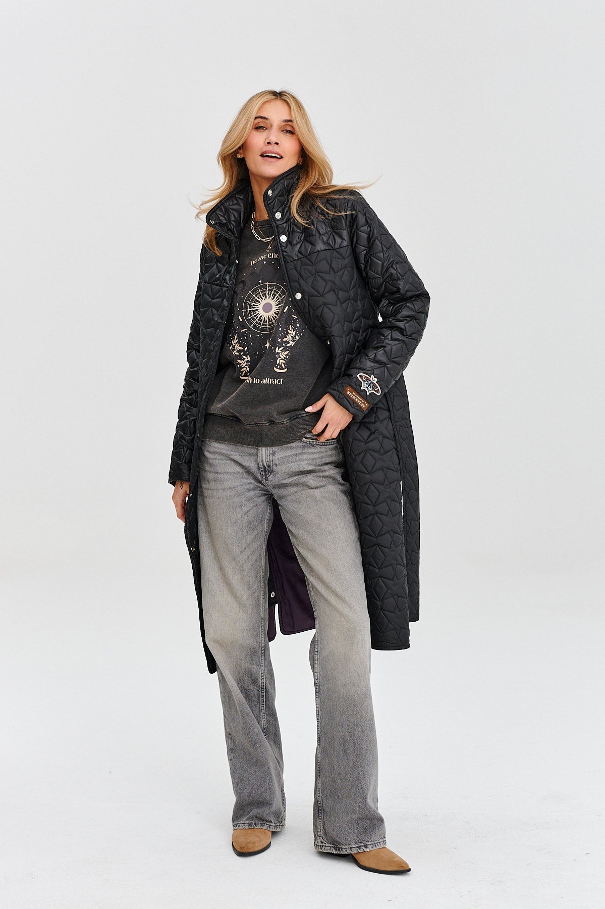 Galactic Whisper quilted coat