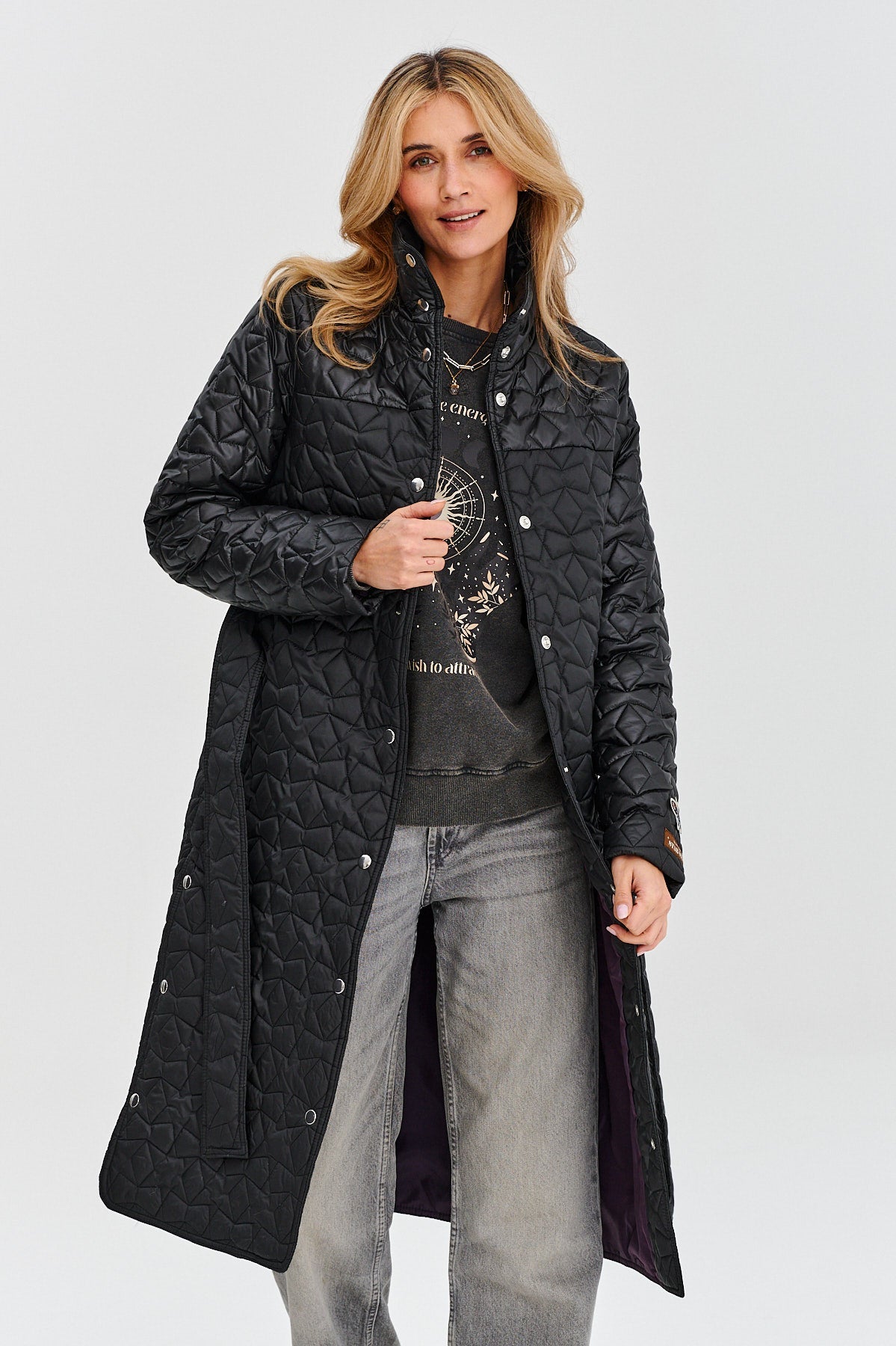 Galactic Whisper quilted coat