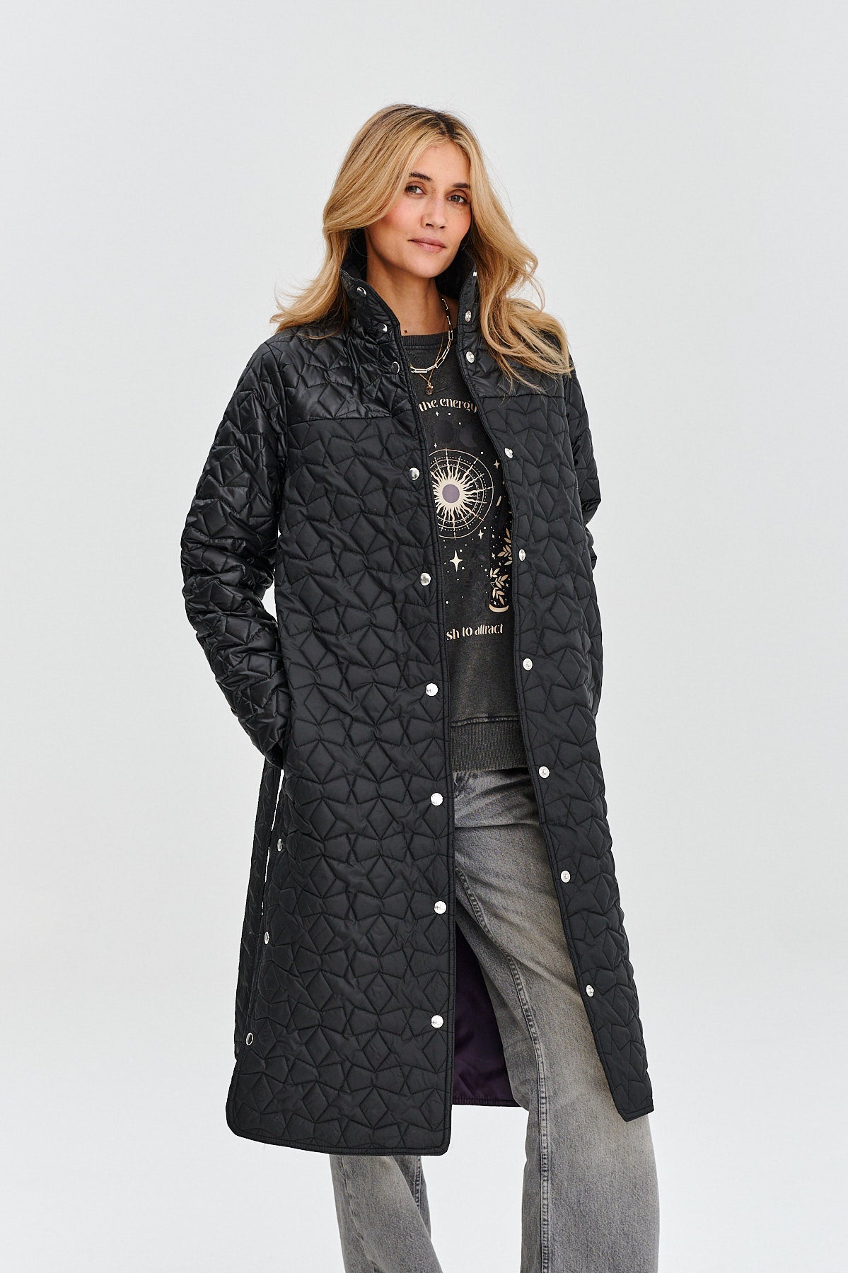 Galactic Whisper quilted coat