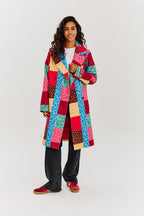 Urban Roar zweireihiger Patchwork-Mantel