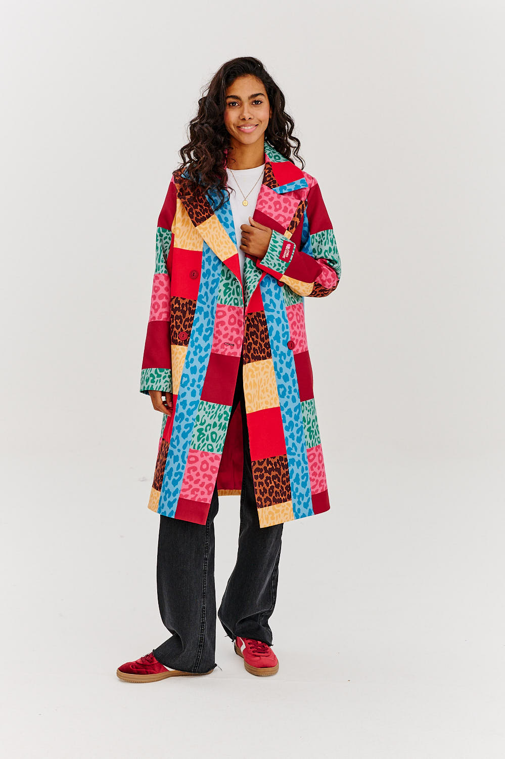 Urban Roar zweireihiger Patchwork-Mantel