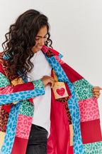 Urban Roar zweireihiger Patchwork-Mantel