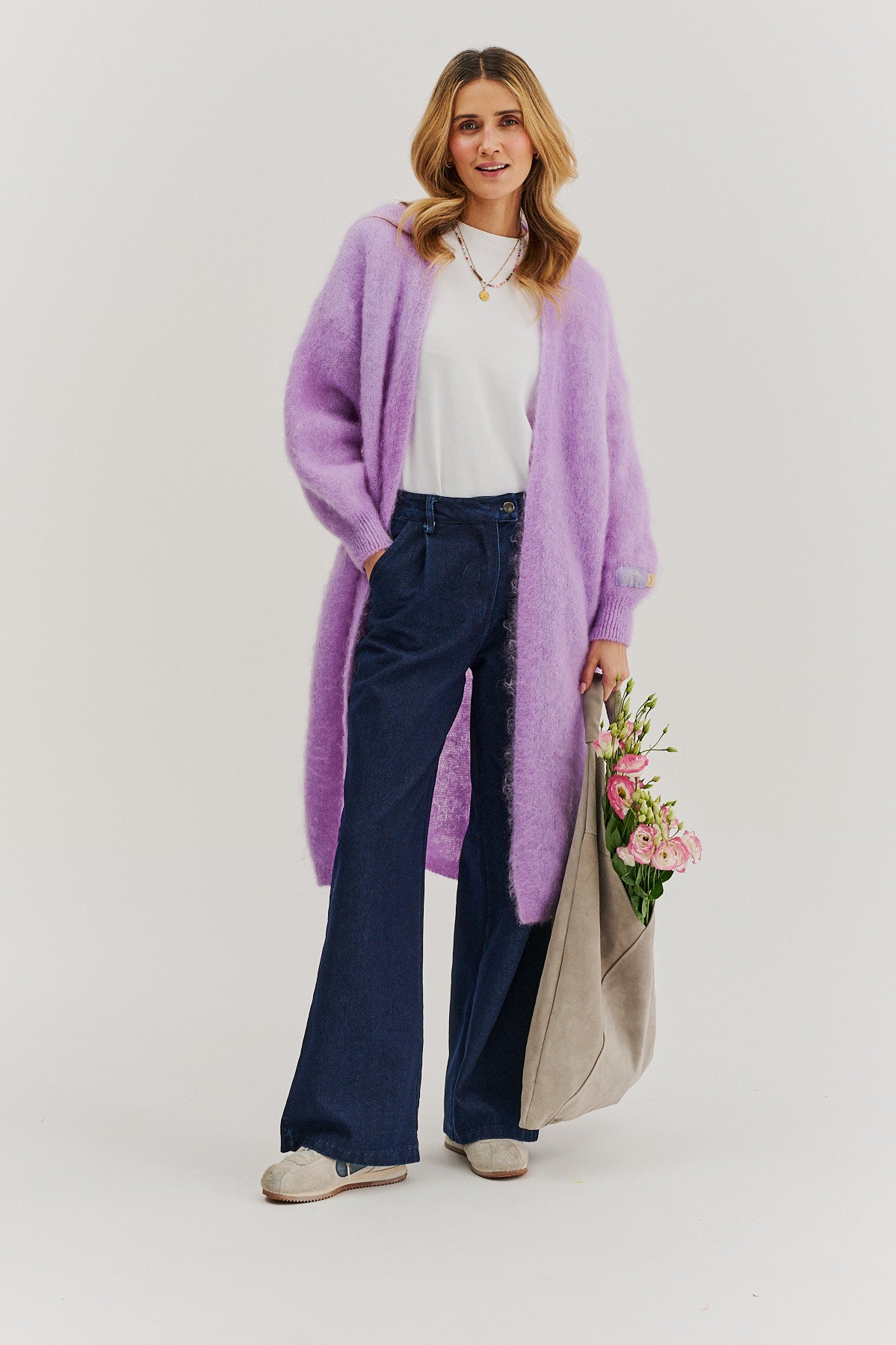 Lavender Blush long mohair cardigan – NAOKO-STORE.com