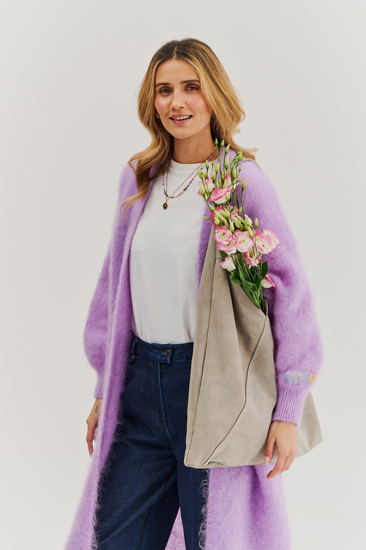 Lavender Blush long mohair cardigan – NAOKO-STORE.com