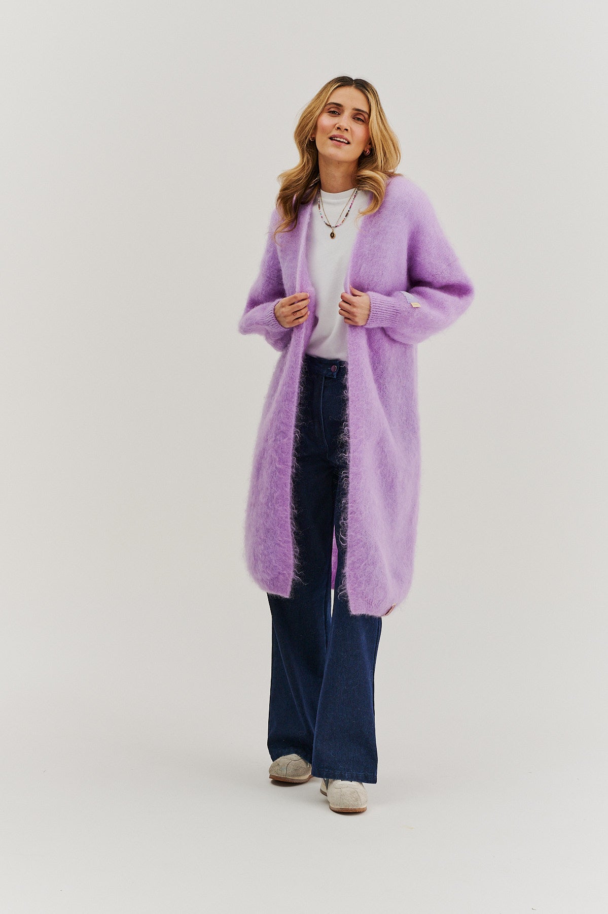 Lavender Blush long mohair cardigan – NAOKO-STORE.com