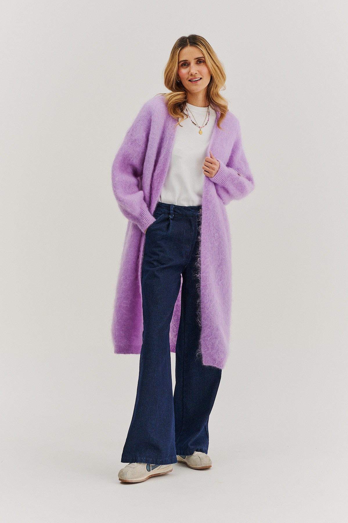 Lavender Blush long mohair cardigan – NAOKO-STORE.com