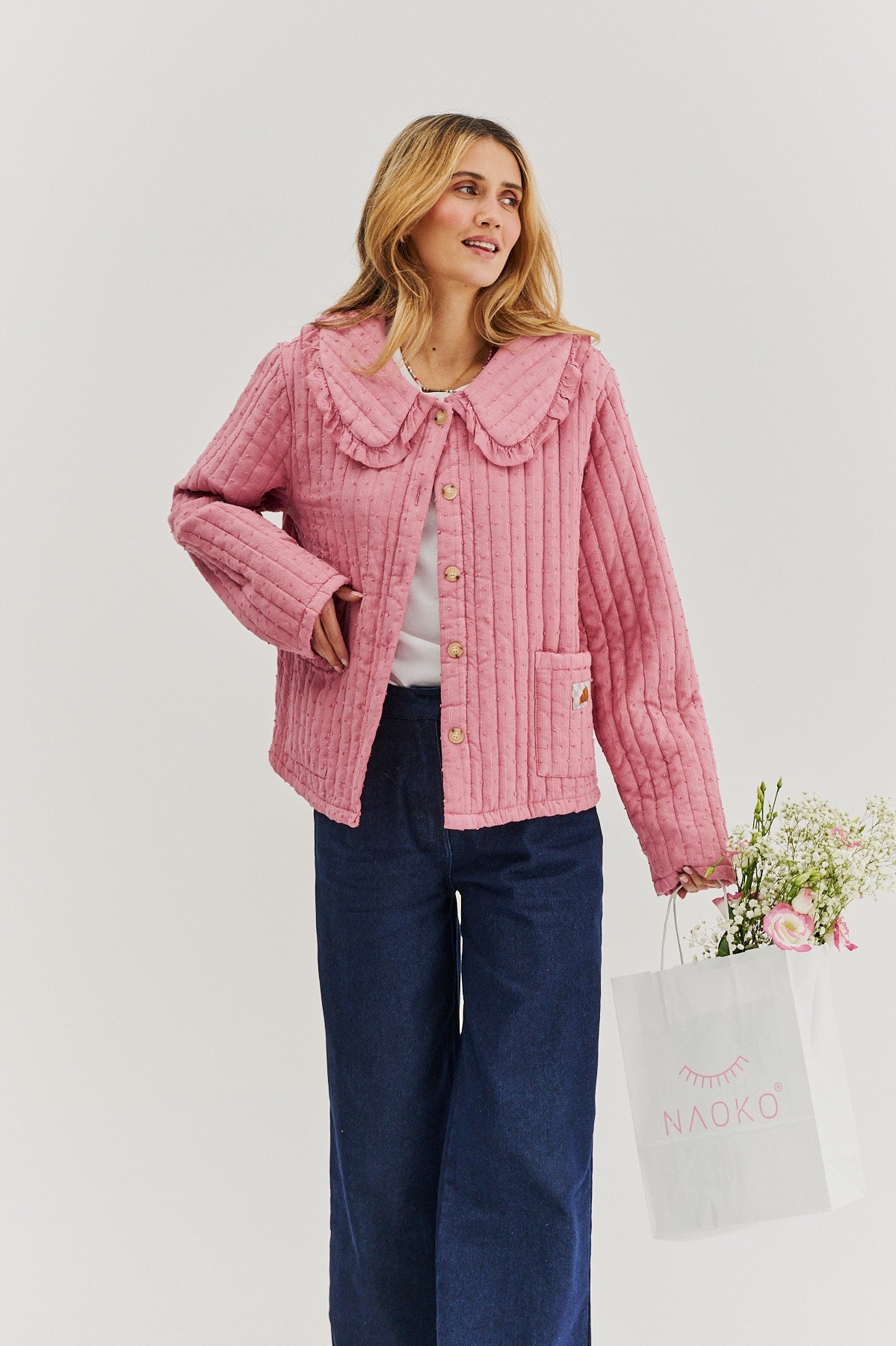 Rosy Blush leichte gesteppte Jacke