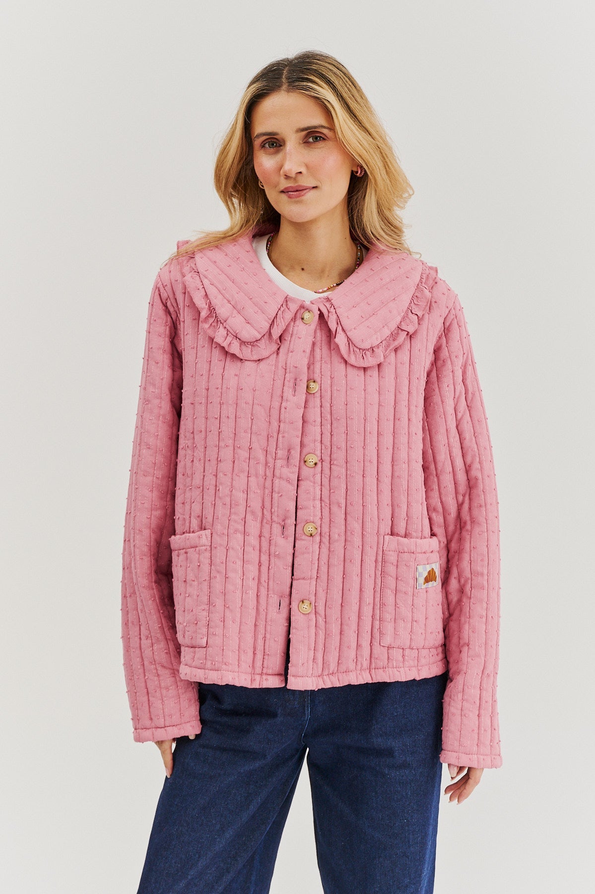 Rosy Blush leichte gesteppte Jacke