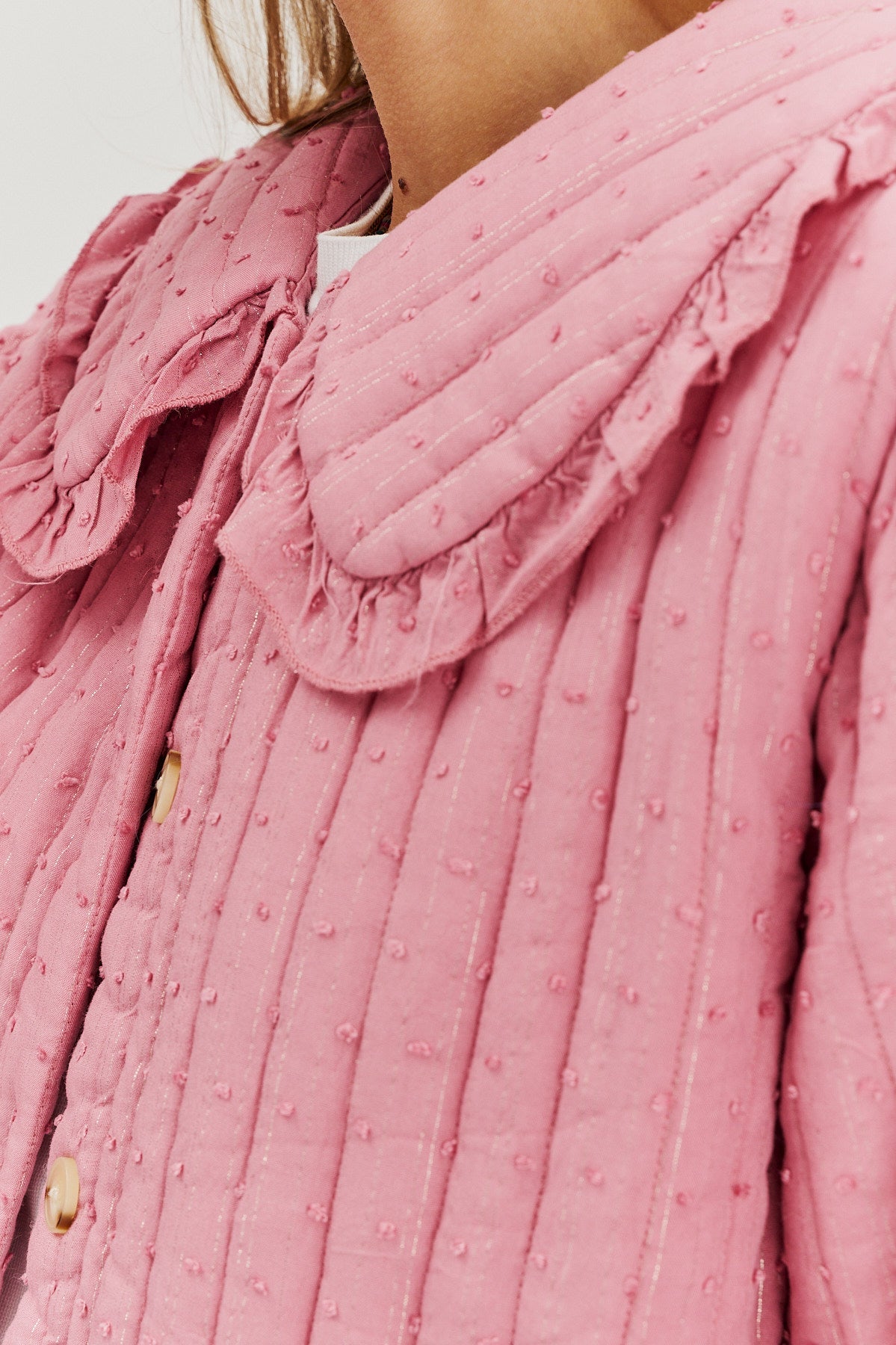 Rosy Blush leichte gesteppte Jacke
