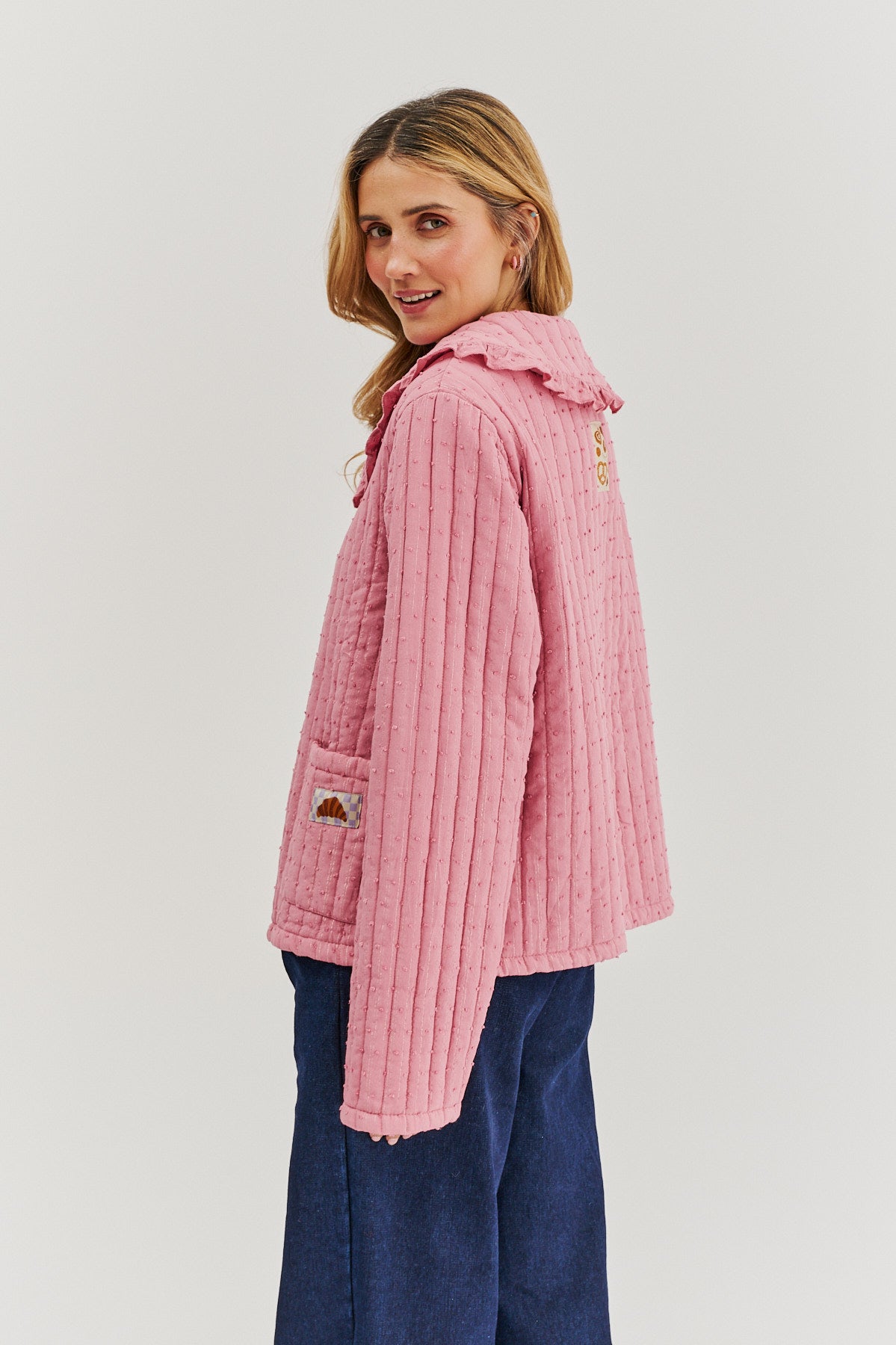 Rosy Blush leichte gesteppte Jacke