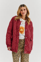 Gesteppte Bomberjacke in rauchigem Rosa