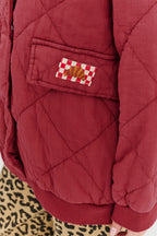 Gesteppte Bomberjacke in rauchigem Rosa
