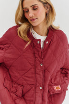 Gesteppte Bomberjacke in rauchigem Rosa