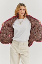 Geacă reversibilă Pink Cheetah
