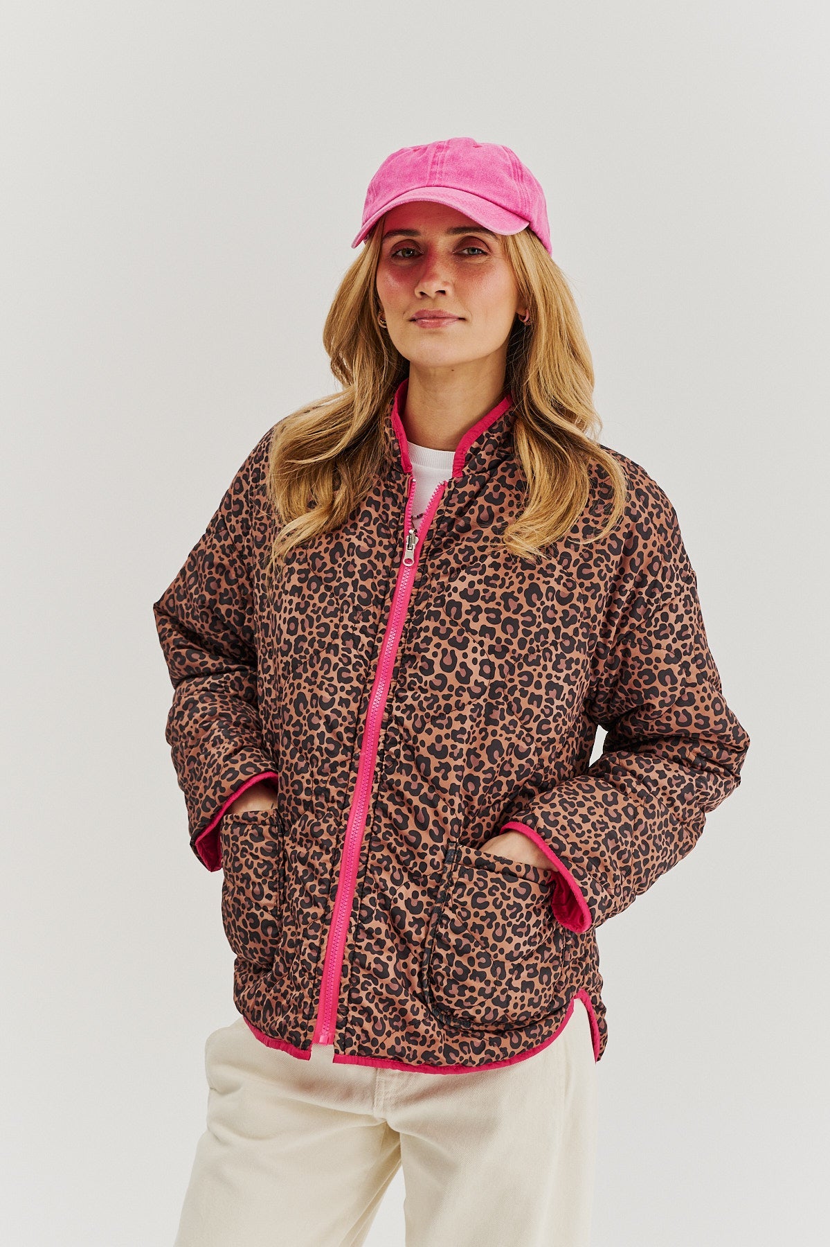 Geacă reversibilă Pink Cheetah