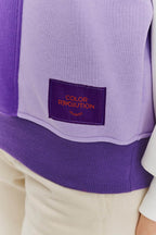 Sudadera tipo polo ciruela mística