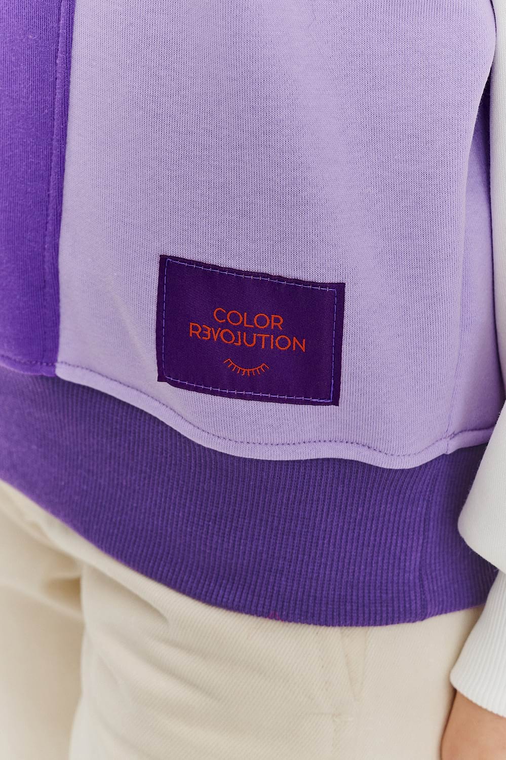Sudadera tipo polo ciruela mística