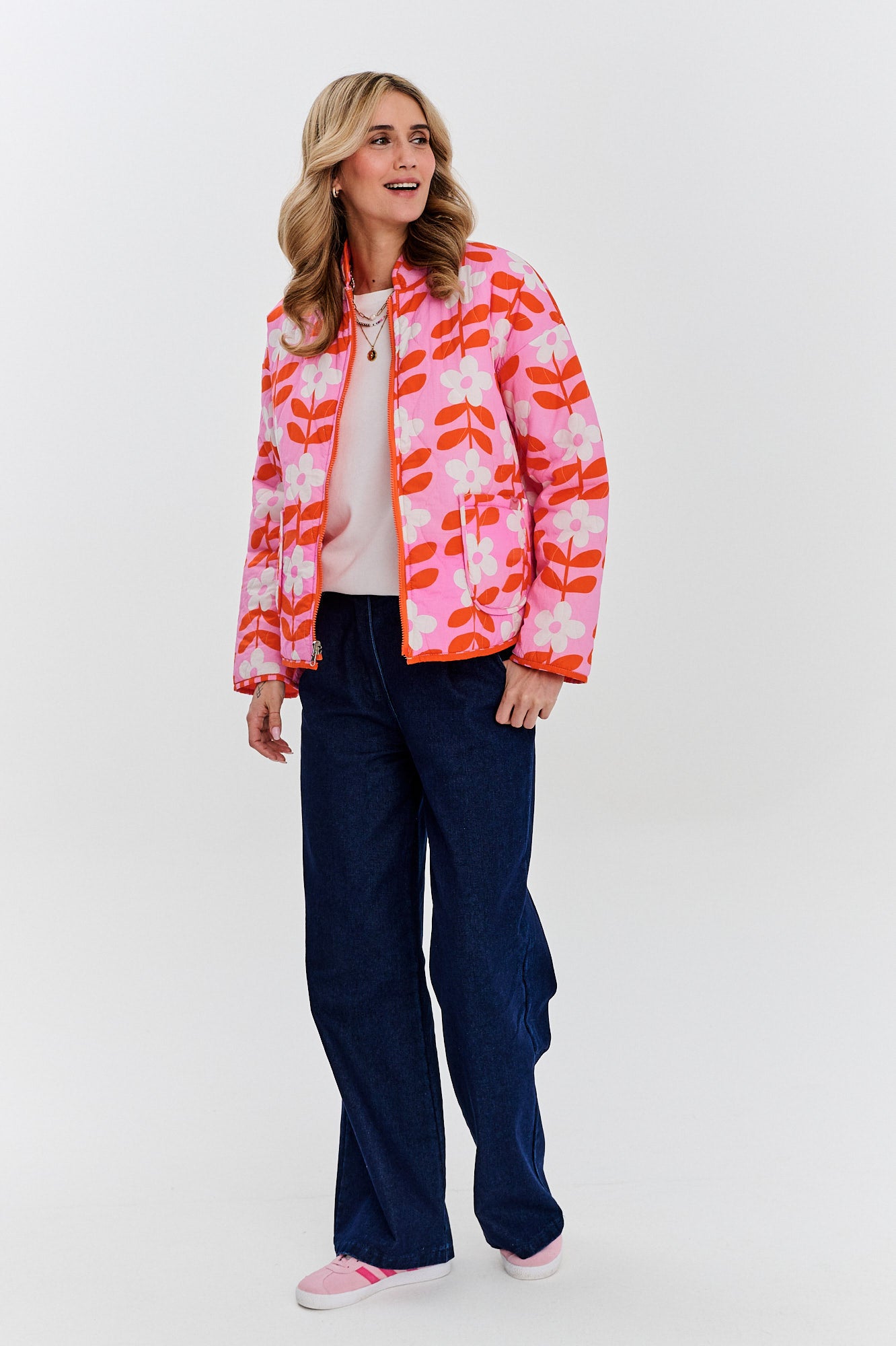 Peachy Bloom double-sided jacket
