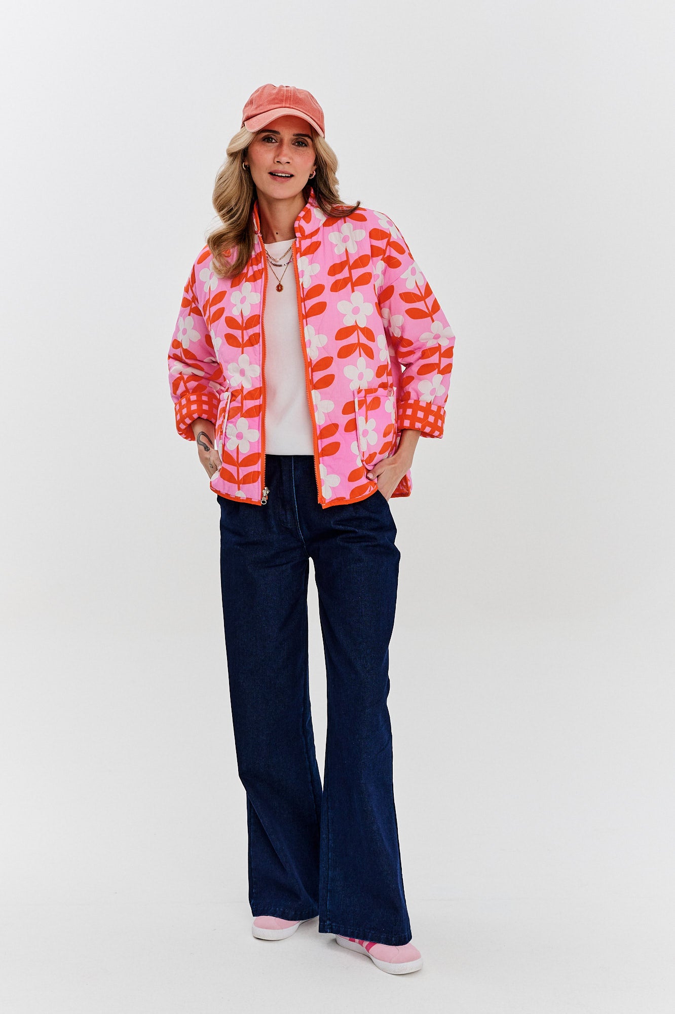 Peachy Bloom double-sided jacket