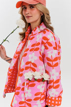 Peachy Bloom double-sided jacket