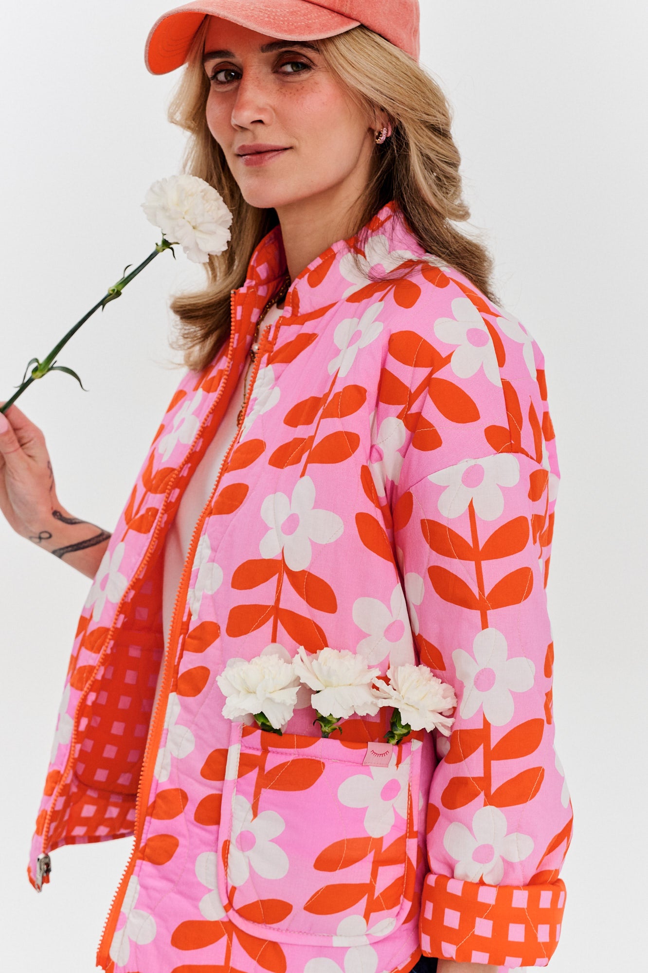 Peachy Bloom double-sided jacket