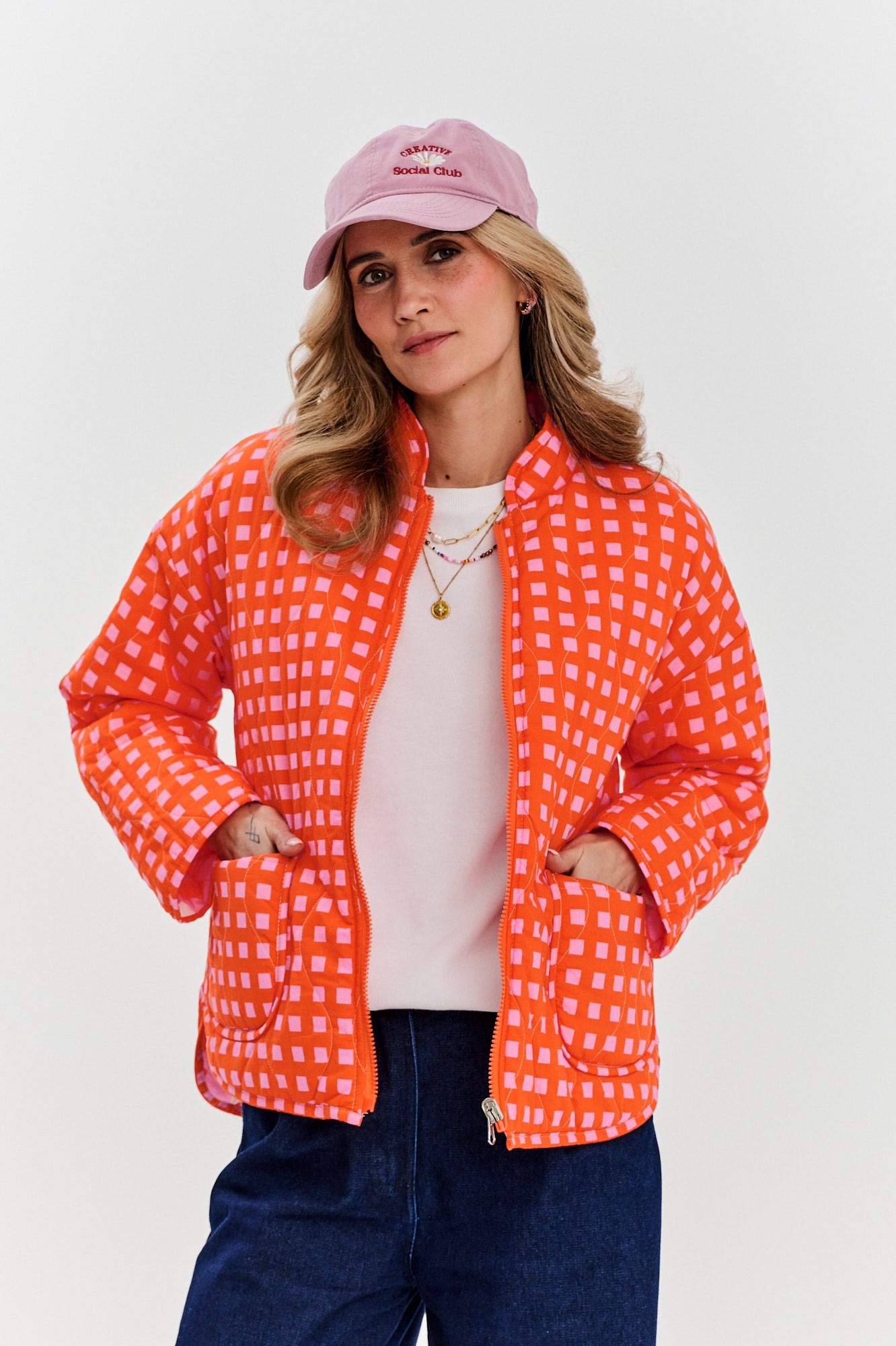 Peachy Bloom double-sided jacket
