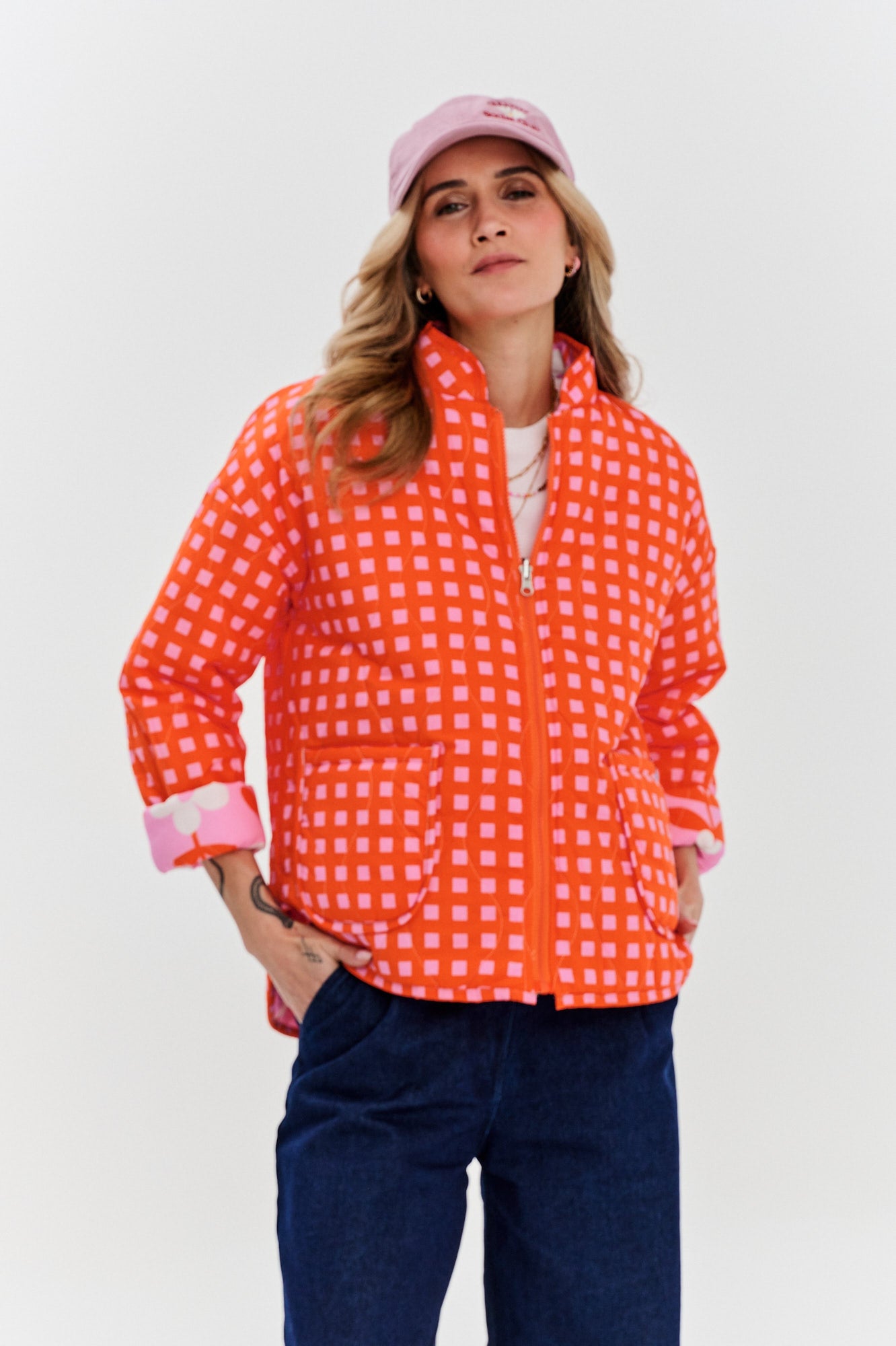 Peachy Bloom double-sided jacket