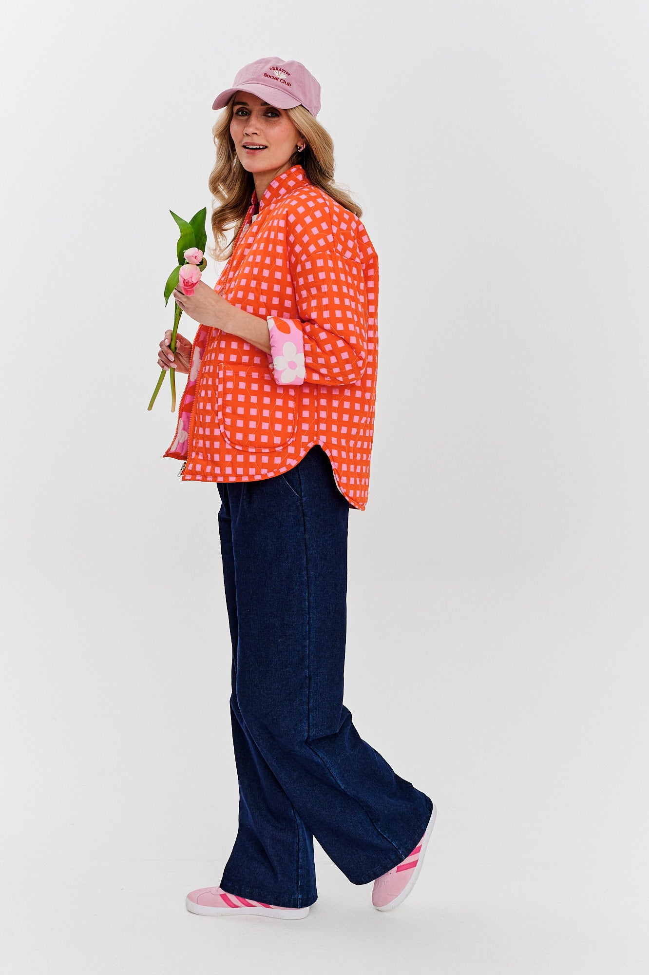 Peachy Bloom double-sided jacket