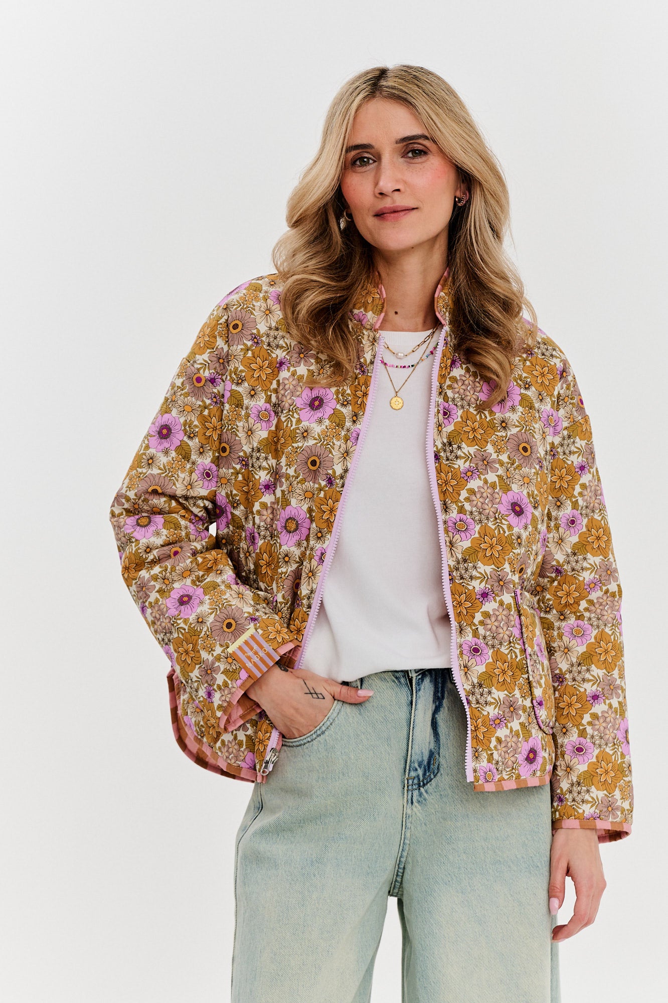 PATCHWORK DENIM AND LEATHER JACKET – EGONLAB