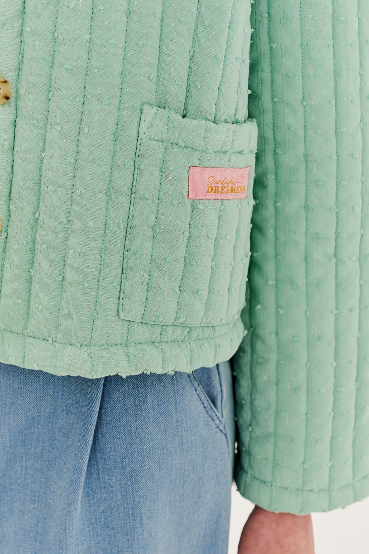 Pistacieblush let vatteret jakke