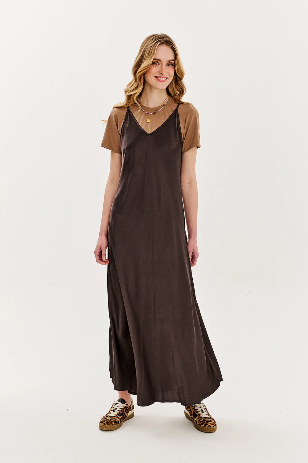 stop motion maxi dress mocha Vestido Maxi Almafi Coast - Moca
