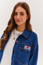 geacă bomber din denim No Rules