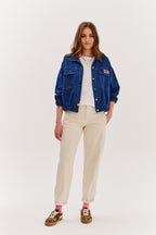 geacă bomber din denim No Rules