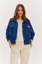geacă bomber din denim No Rules
