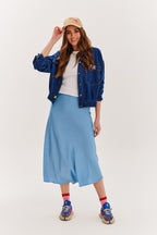 geacă bomber din denim No Rules