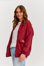 Gesteppte Bomberjacke in rauchigem Rosa