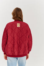 Gesteppte Bomberjacke in rauchigem Rosa