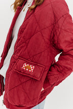 Gesteppte Bomberjacke in rauchigem Rosa