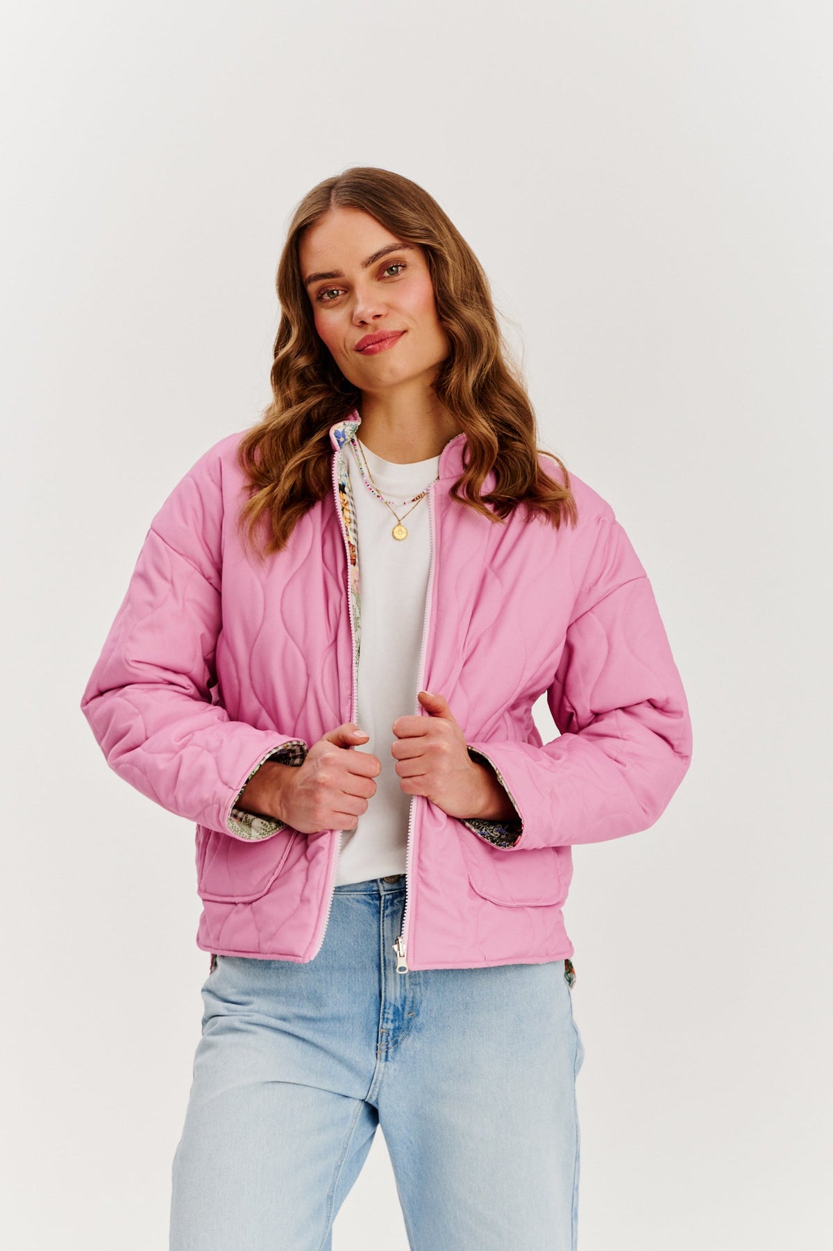 Pink Meadow wendbare Jacke