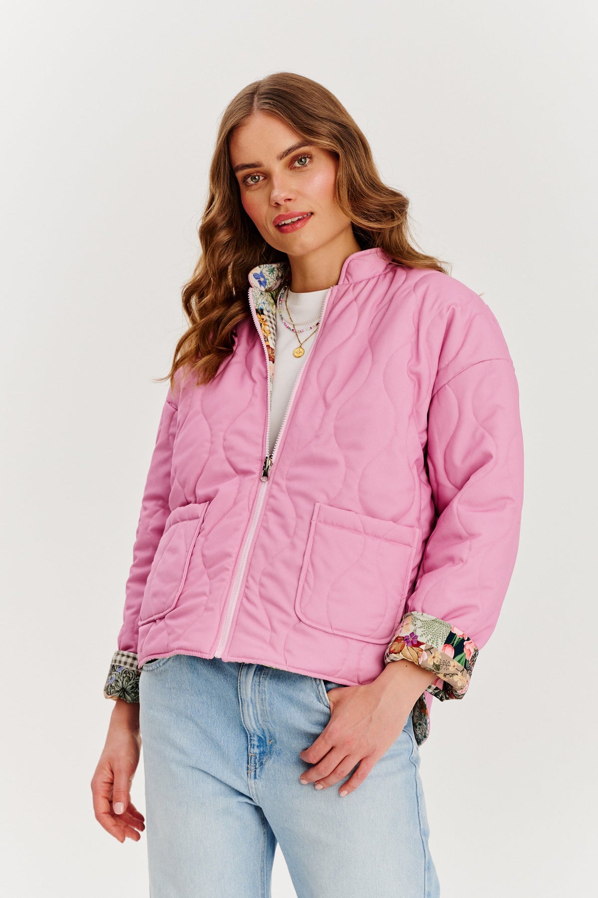 Pink Meadow wendbare Jacke